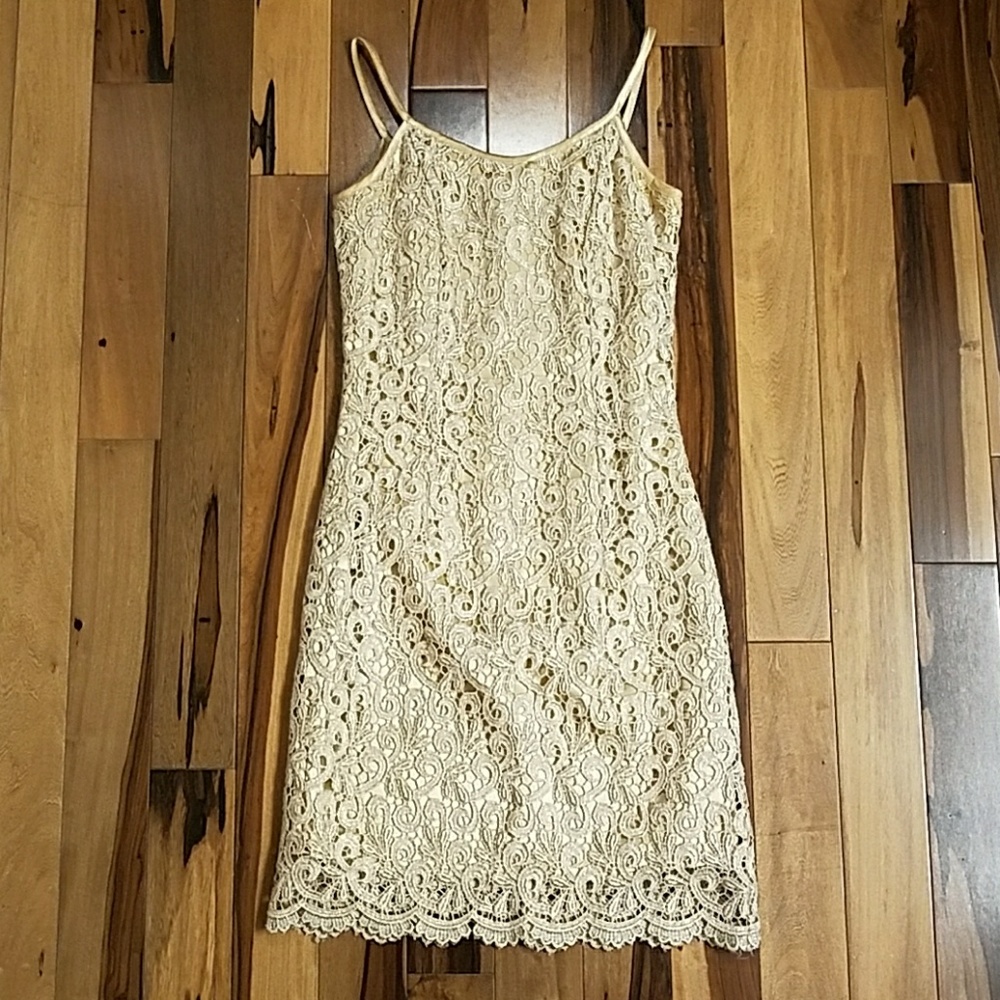 🌟Gold Lace Dress